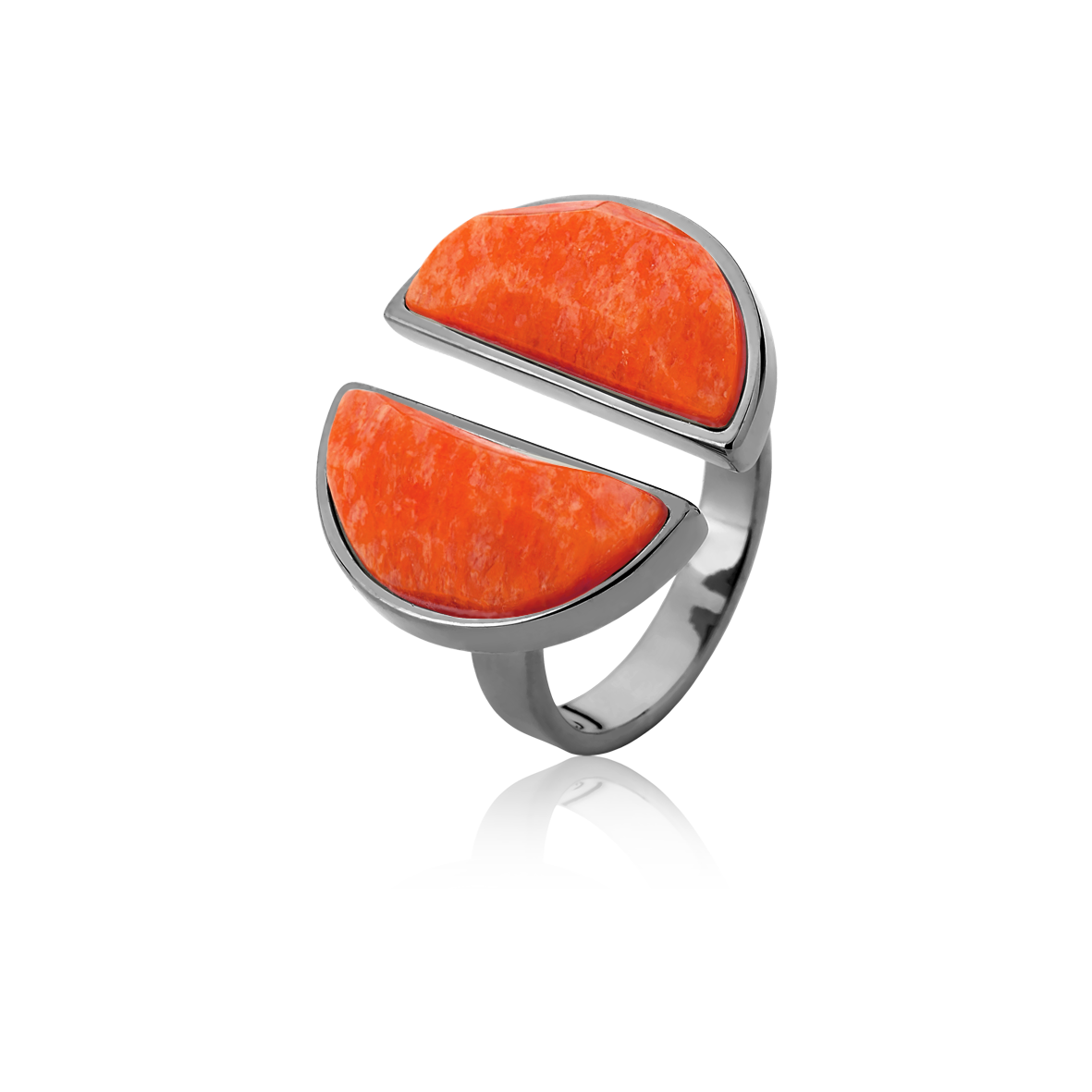 Anel Arco - Feldspato Laranja