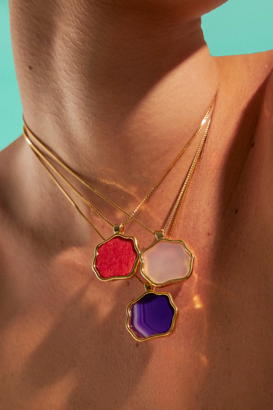 Colar Ostara - Feldspato Laranja