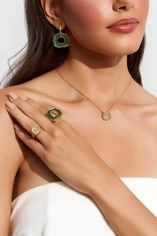 Colar Sita - Drusa Ouro - Aimer Joias