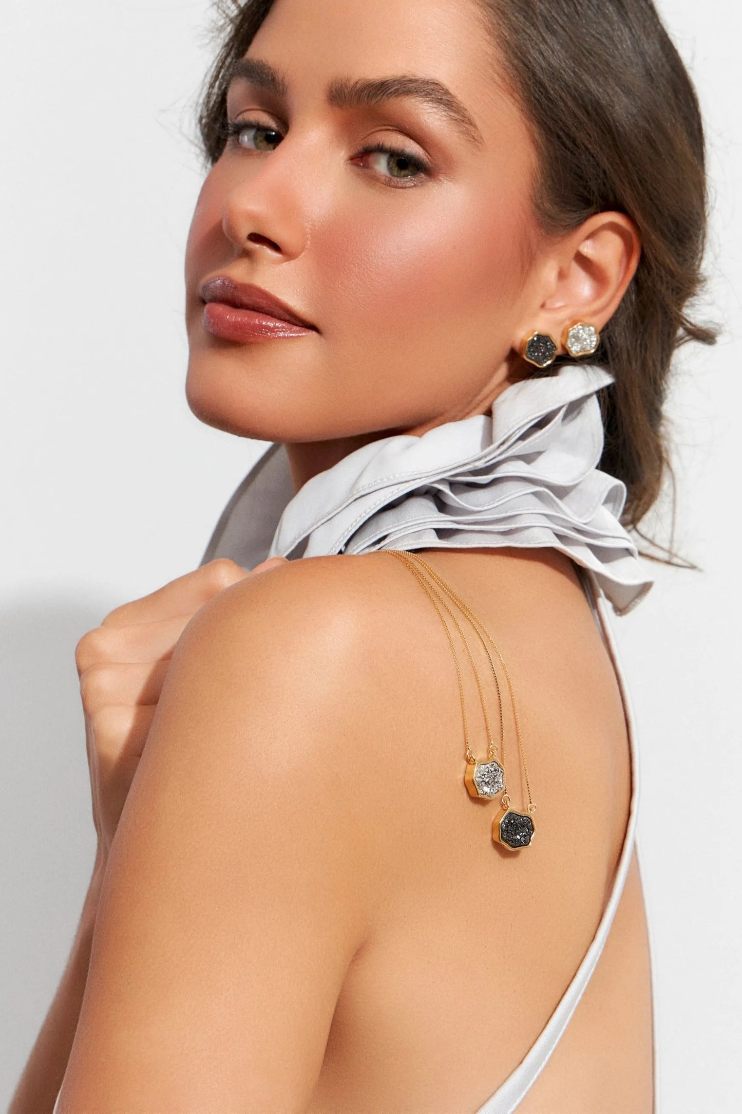 Colar Sita - Drusa Platina