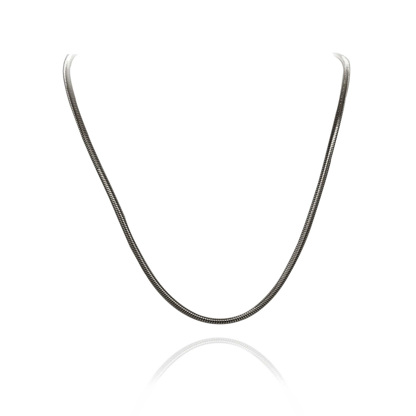 Corrente Lisa Ródio 40cm - Aimer Joias