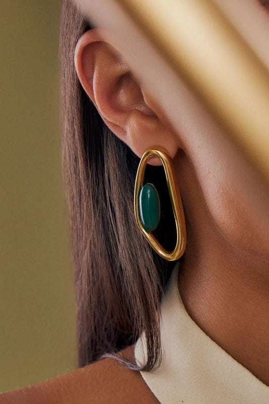 Brinco Reconectar - Ágata Verde