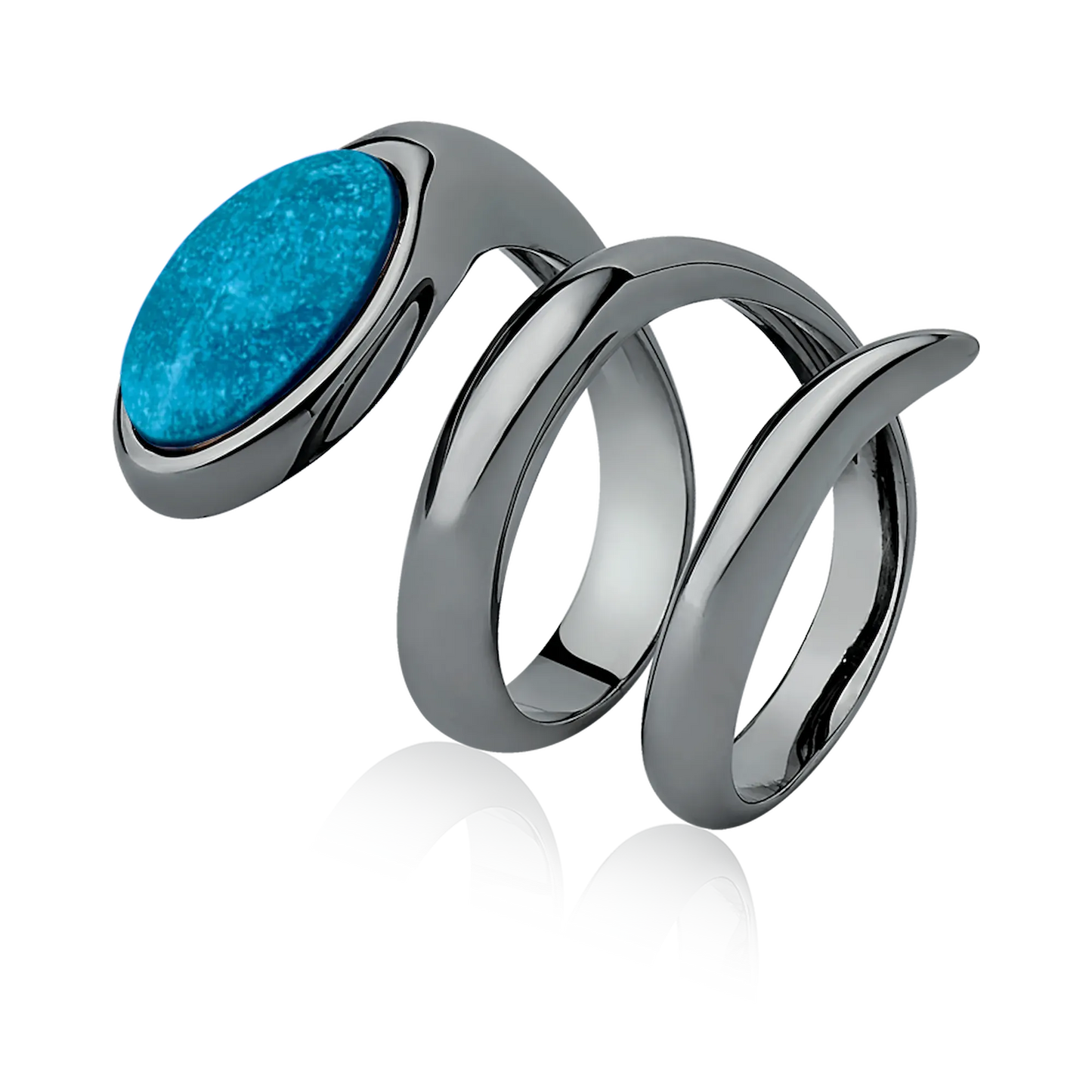 Anel Noha - Howlita Turquesa