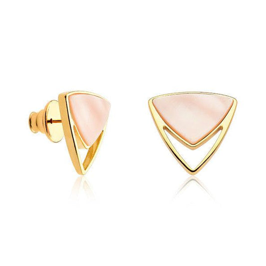 Brinco Equilíbrio com a Madrepérola em Banho de Ouro 18K - AIMER JOIAS