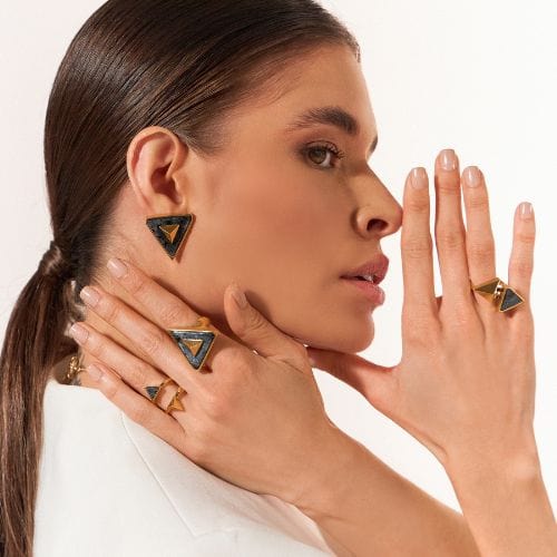 Anel Adversis - Labradorita Semijoias de luxo e design exclusivo