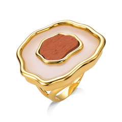 Feldspato Laranja + Ágata Branca