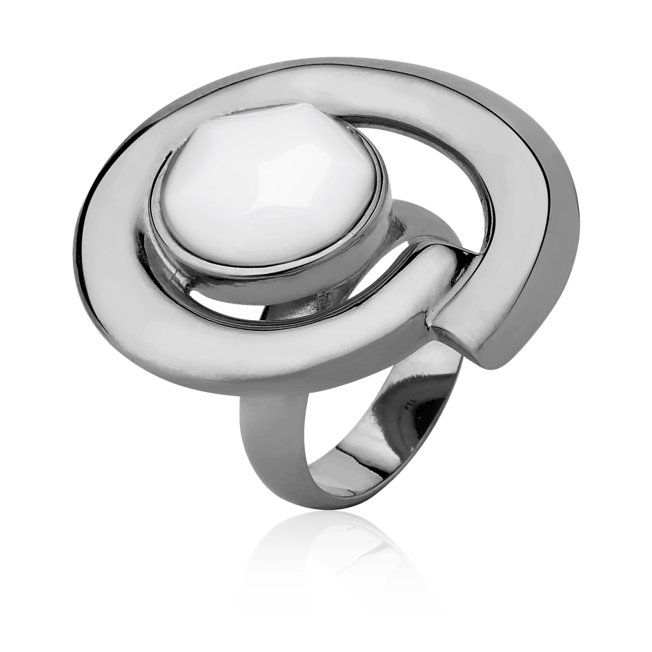 Anel Bella - Porcelana Branca Semijoias de luxo e design exclusivo