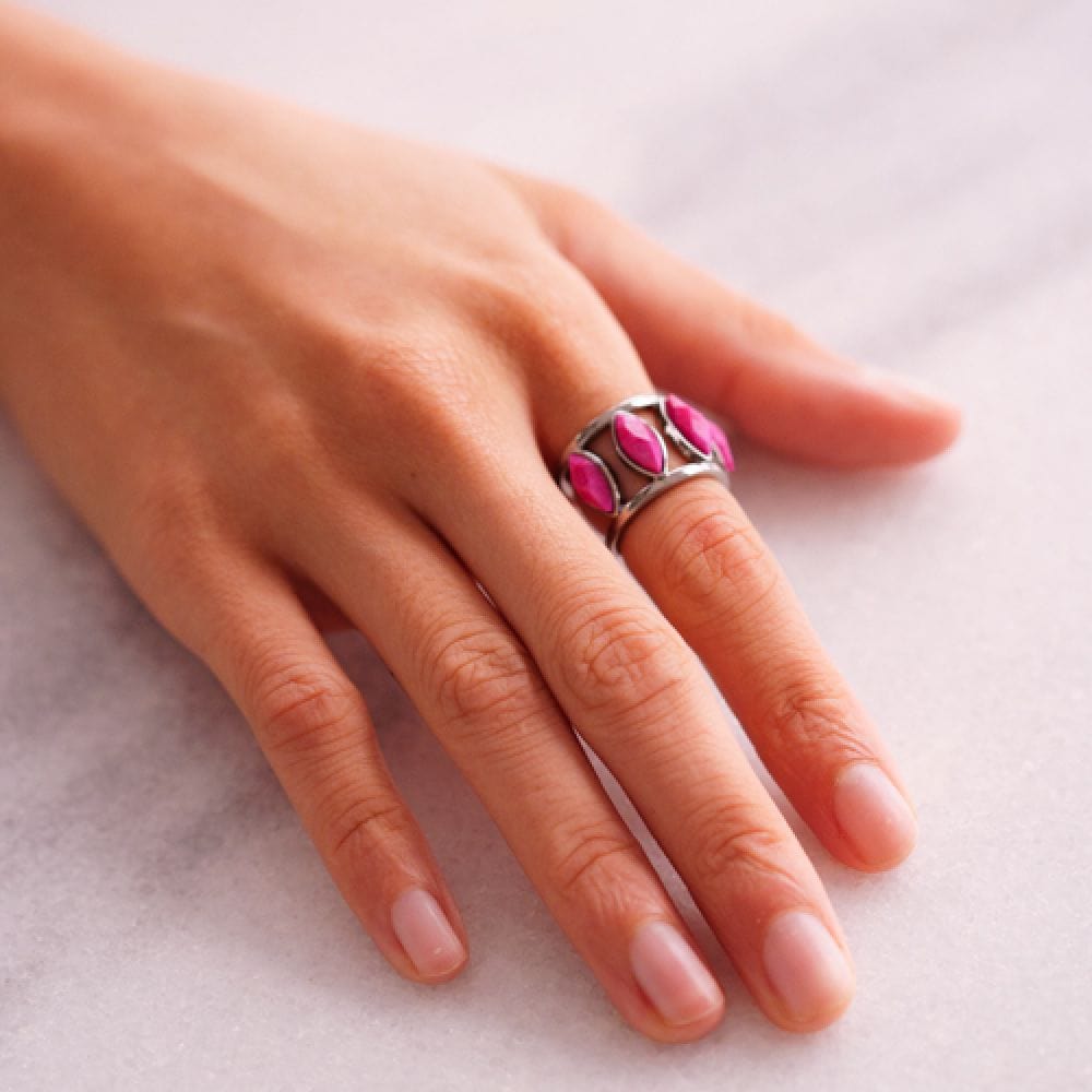 Anel Bem Me Quer - Rosa Pink Semijoias de luxo e design exclusivo