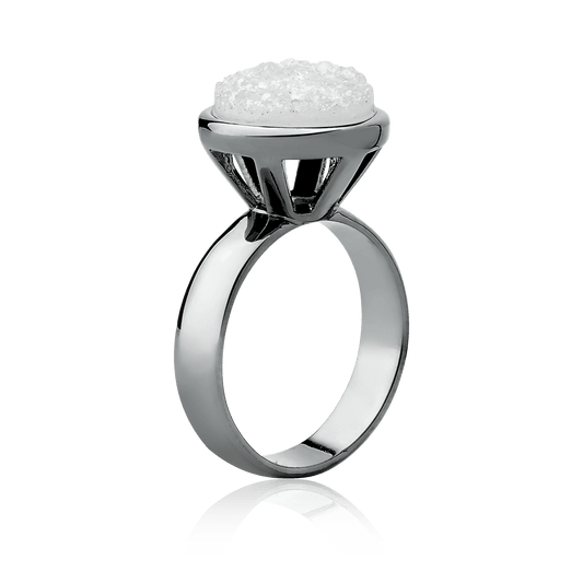 Anel Classic - Drusa Branca Semijoias de luxo e design exclusivo