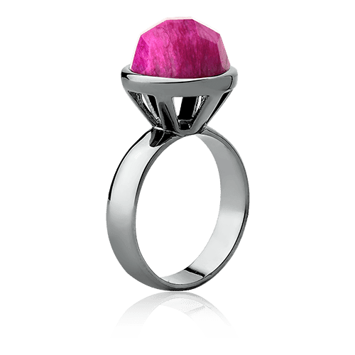 Anel Classic - Feldspato Rosa Pink Semijoias de luxo e design exclusivo