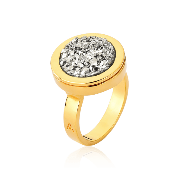 Anel Eterno - Drusa Platina Semijoias de luxo e design exclusivo