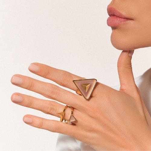 Anel Imperium - Ágata Branca Semijoias de luxo e design exclusivo