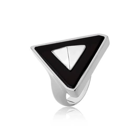 Anel Imperium - Obsidiana Negra Semijoias de luxo e design exclusivo