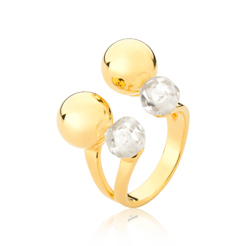 Anel Ritmo - Cristal de Rocha Semijoias de luxo e design exclusivo