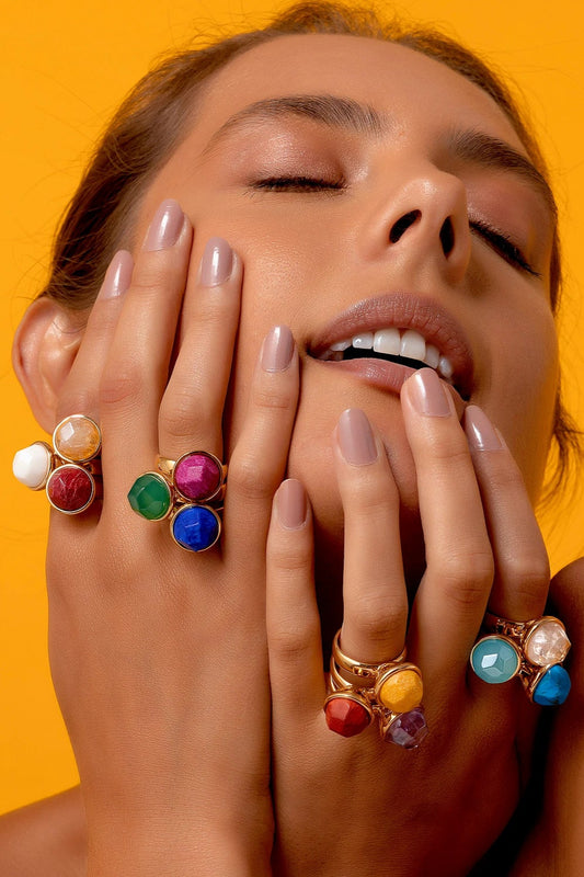 Anel Classic - Feldspato Vermelho