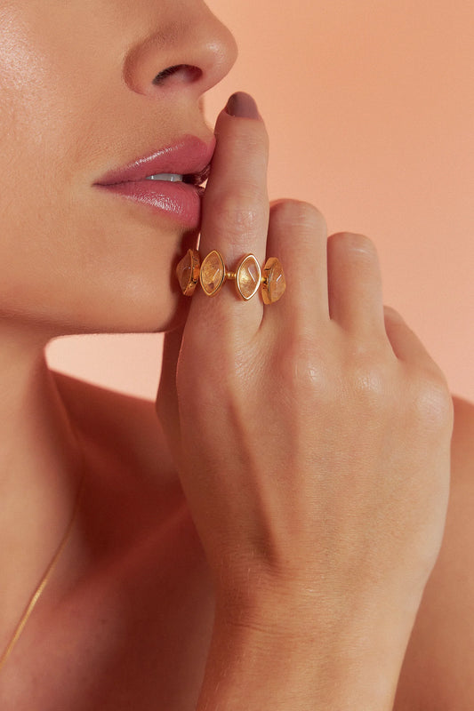 Anel Dália - Citrino