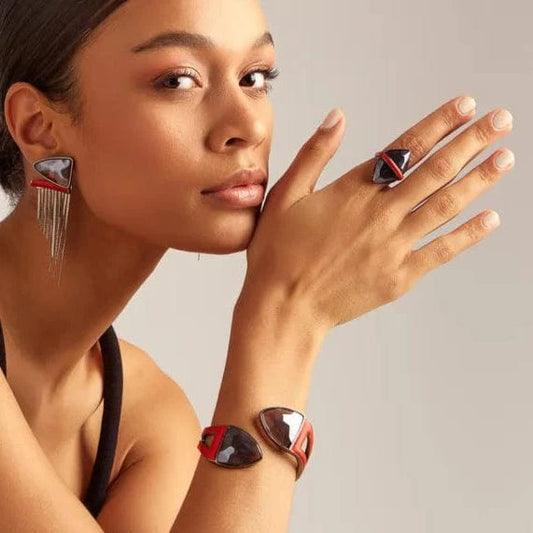 Bracelete Nandi - Quartzo Fumê Semijoias de luxo e design exclusivo