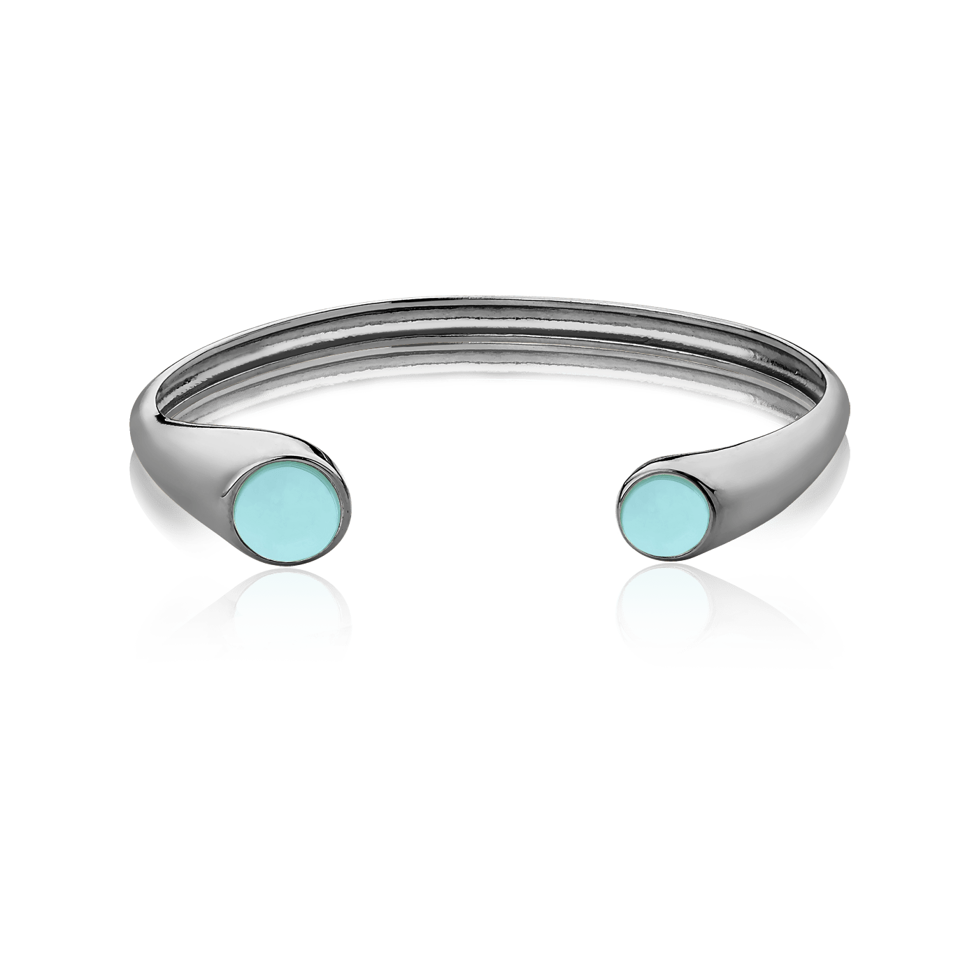 Bracelete Pocket Ball - Ágata Azul Céu Semijoias de luxo e design exclusivo