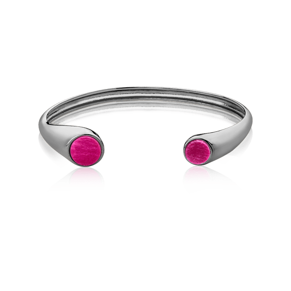 Bracelete Pocket Ball - Feldspato Rosa Pink Semijoias de luxo e design exclusivo