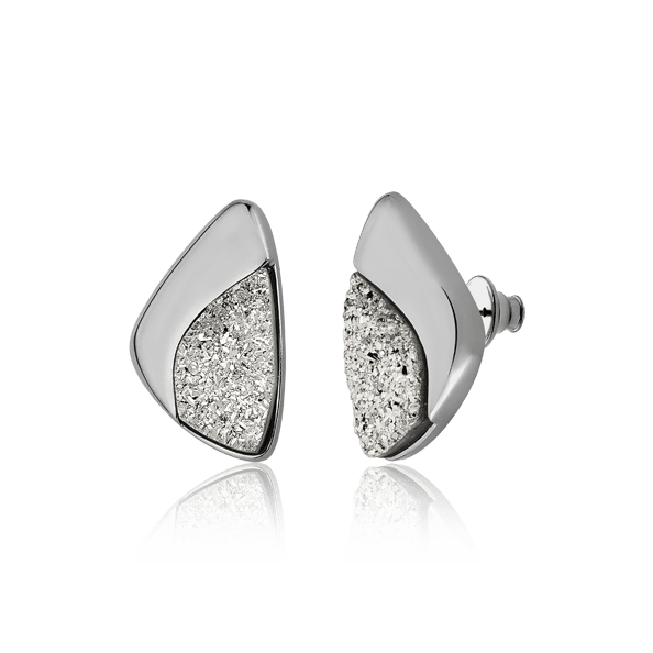 Brinco Ailes - Drusa Platina Semijoias de luxo e design exclusivo