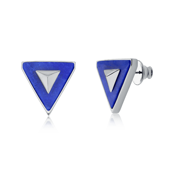 Brinco Belli - Quartzo Azul Anil Semijoias de luxo e design exclusivo