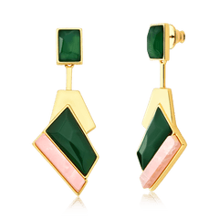 Ágata Verde + Quartzo Rosa