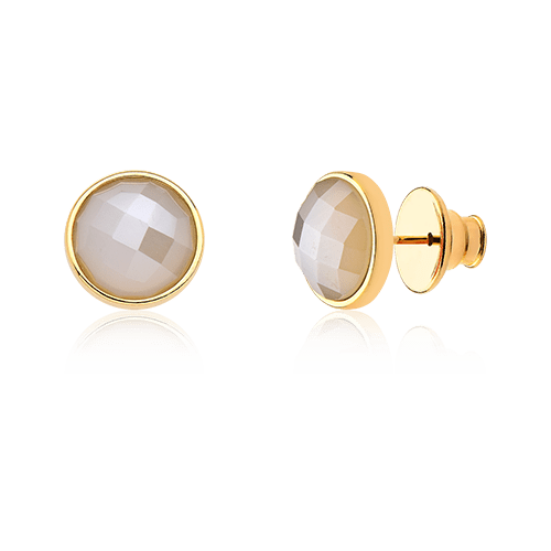 Brinco Classic - Agata Branca Semijoias de luxo e design exclusivo