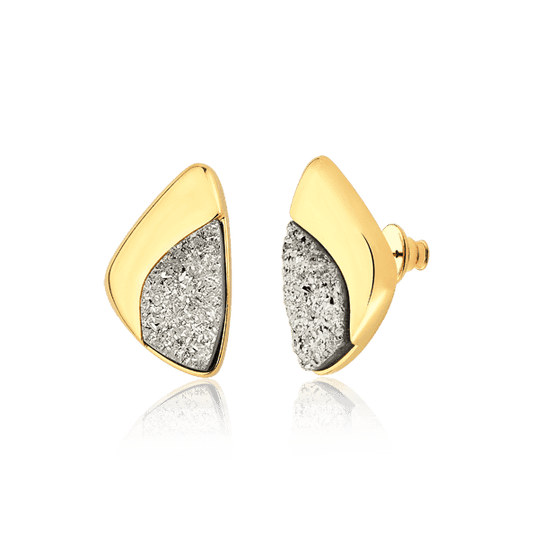 Brinco Élan - Drusa Platina Semijoias de luxo e design exclusivo