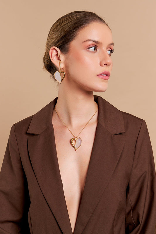 Cola Intensa - Ágata Branca Semijoias de luxo e design exclusivo