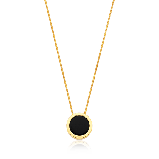 Colar Eterno - Obsidiana Negra Semijoias de luxo e design exclusivo
