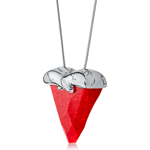 Colar Incondicional - Feldspato Vermelho Semijoias de luxo e design exclusivo