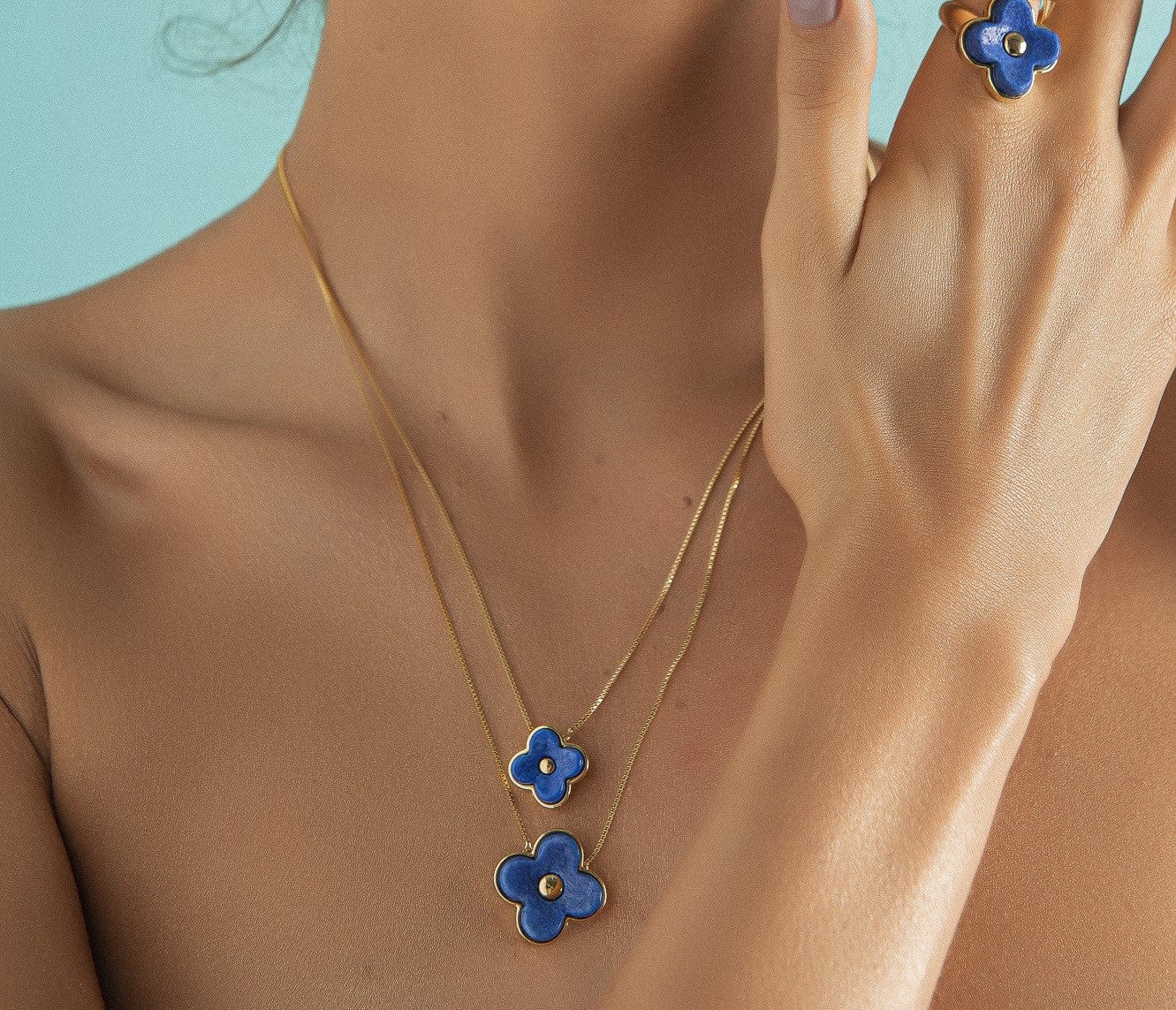 Colar Radiante - Drusa Platina Semijoias de luxo e design exclusivo