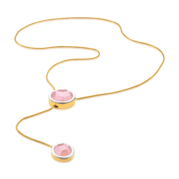 Colar Solene - Quartzo Rosa Semijoias de luxo e design exclusivo