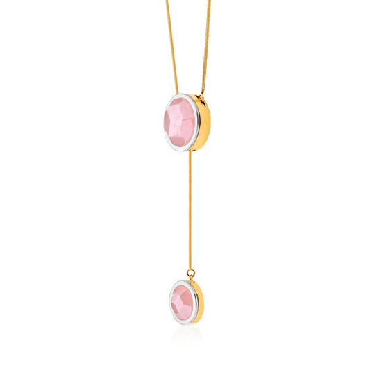 Colar Solene - Quartzo Rosa Semijoias de luxo e design exclusivo