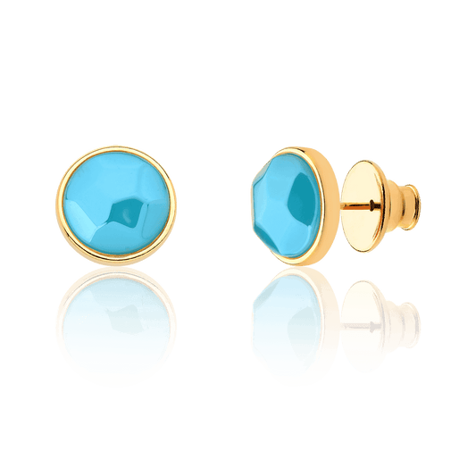 Kit Colar Magnetismo - Anel Arco - Brinco Classic Ágata Azul Céu Semijoias de luxo e design exclusivo