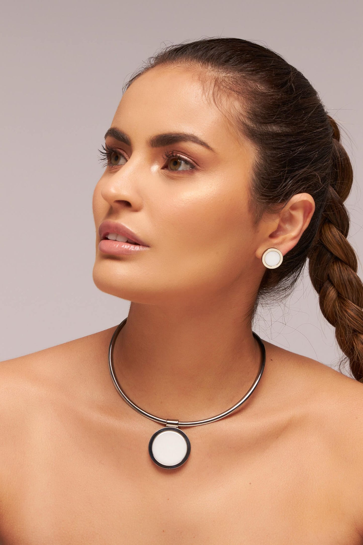 Pingente Singular - Porcelana Branca Semijoias de luxo e design exclusivo