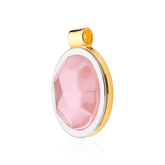 Pingente Singular - Quartzo Rosa Semijoias de luxo e design exclusivo