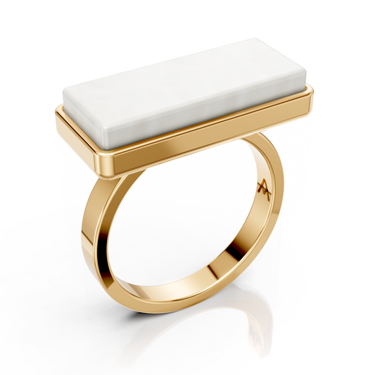 Anel Estrutura - Porcelana Branca