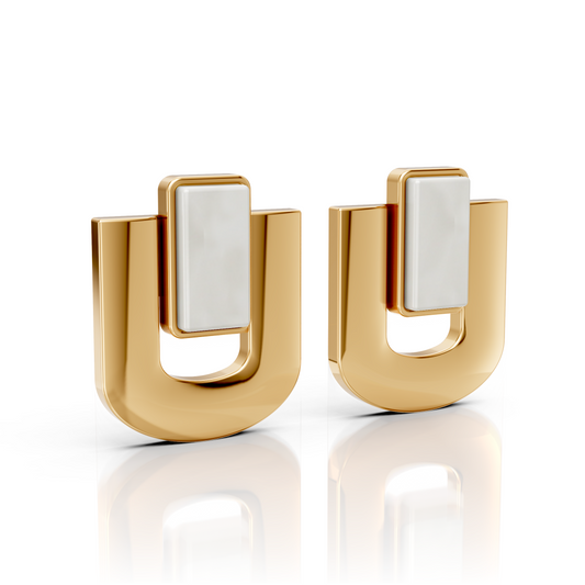 Brinco Estrutura - Porcelana branca