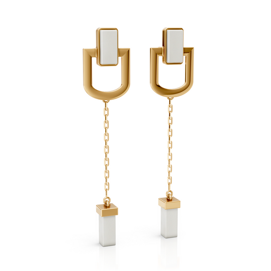 Brinco Presença - Porcelana Branca