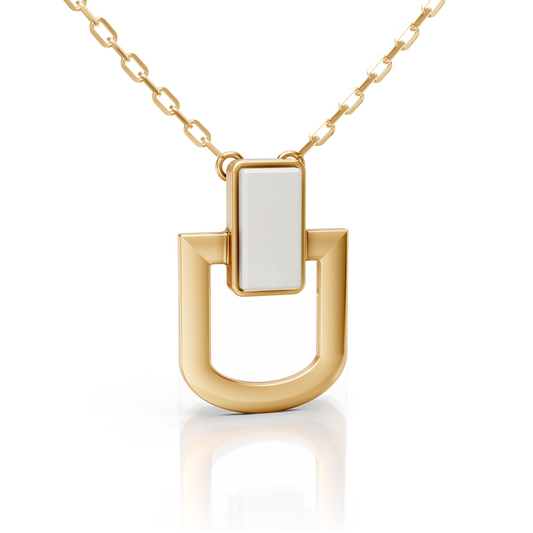 Colar Elos - Porcelana Branca