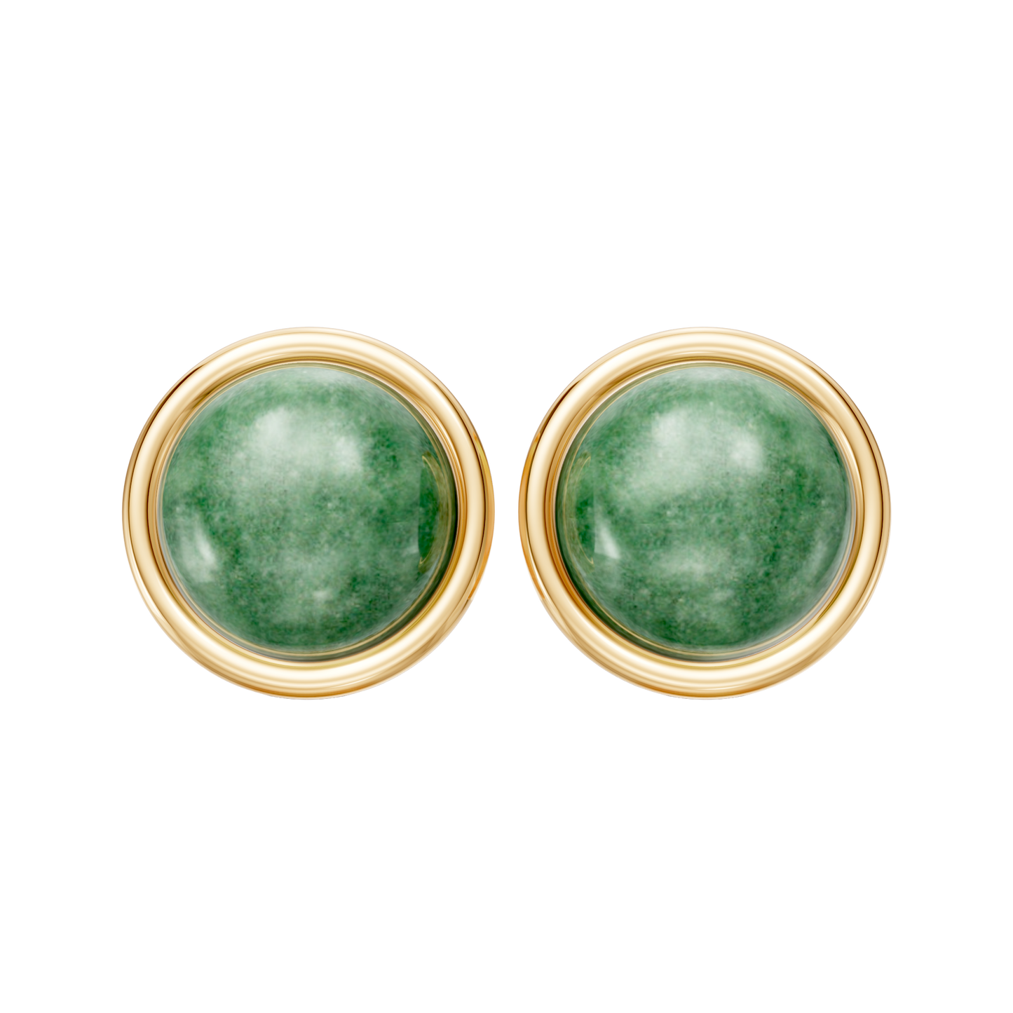 Brinco Aurora — Quartzo Verde, semijoia banhada a ouro 18k, coleção Supernova, Aimer Joias