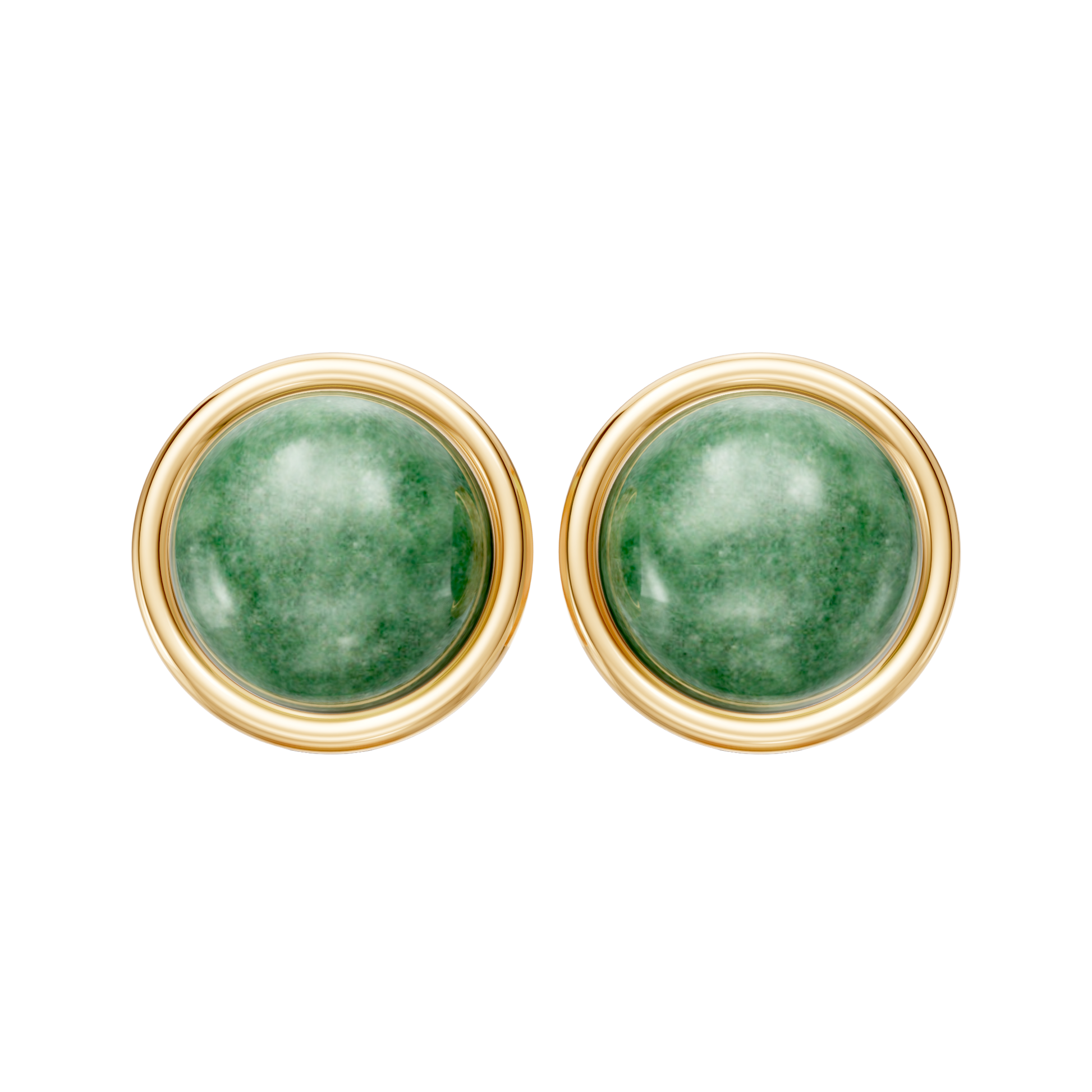 Brinco Aurora — Quartzo Verde, semijoia banhada a ouro 18k, coleção Supernova, Aimer Joias
