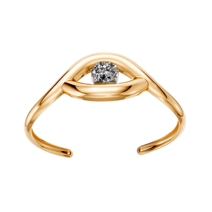Bracelete Despertar — Drusa Metalizada, semijoia banhada a ouro 18k, coleção Supernova, Aimer Joias