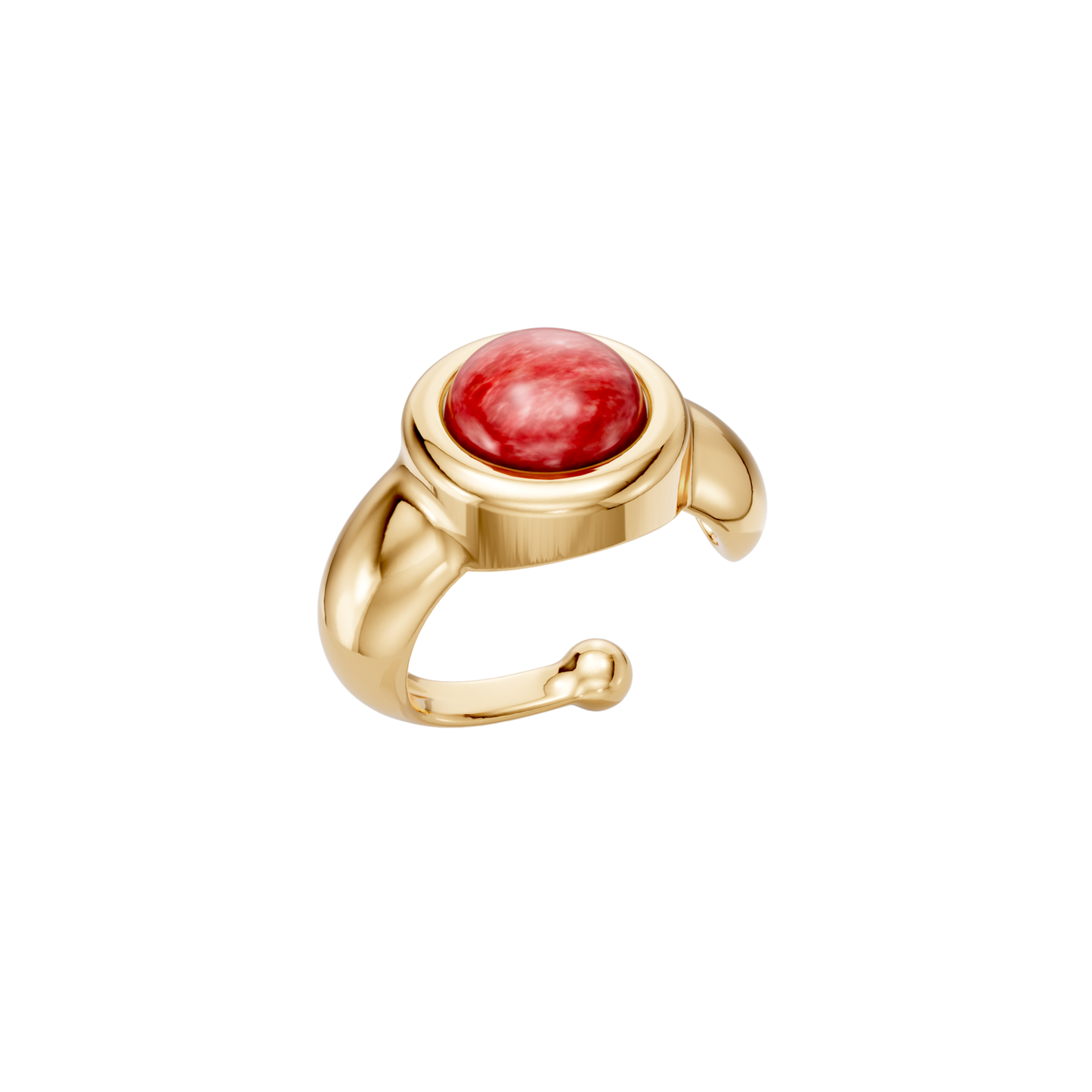 Ear Hook Supernova — Feldspato Vermelho, semijoia banhada a ouro 18k, coleção Supernova, Aimer Joias