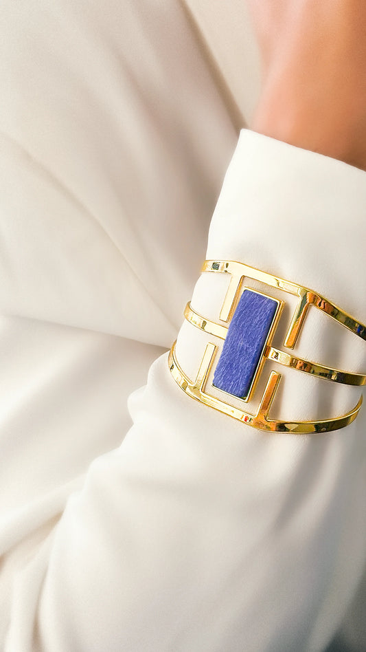 Bracelete Ópera - Feldspato Azul Anil