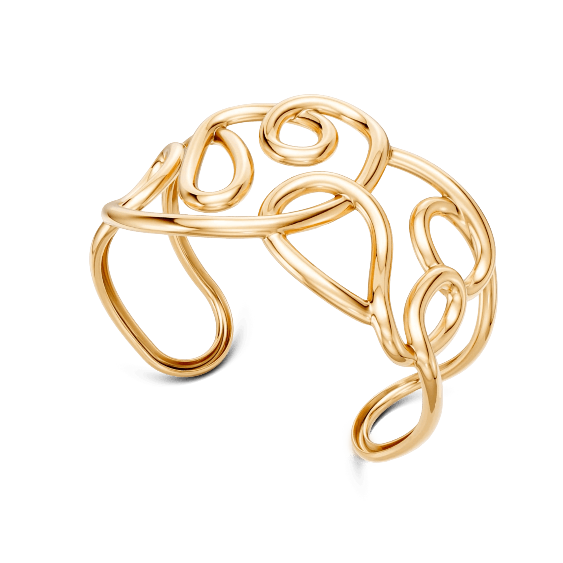 O Bracelete Traços em Banho de Ouro 18K é rígido e de aro aberto, trazendo o mesmo design de linhas livres do brinco, como um desenho contínuo que abraça o pulso. É um lembrete de que o belo não nasce do controle absoluto, mas do gesto que ousa sair do traço e encontra uma nova forma de ser. Peça expressiva e moderna, que incorpora movimento e fluidez.