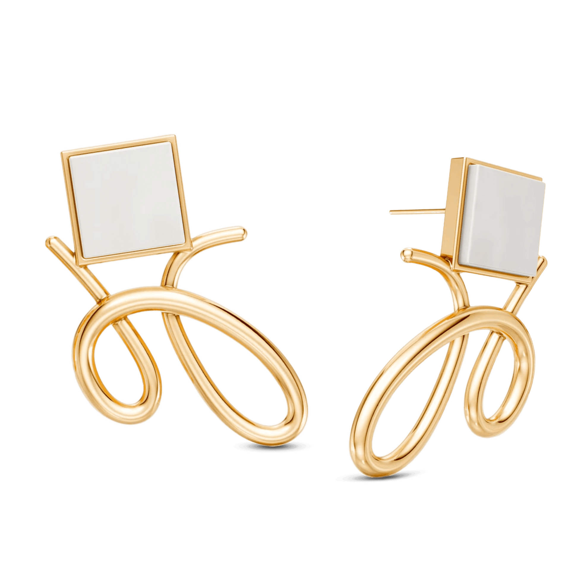 O Brinco Esboço com Ágata Branca em Banho de Ouro 18K traduz o instante em que o traço encontra a forma. Este brinco pequeno e delicado une a pedra quadrada, que atua como ponto de luz, a um toque sutil de traço. A Ágata Branca simboliza serenidade e paz. Com sua estética refinada e minimalista, esta peça é a escolha ideal para adicionar um toque de elegância sutil ao seu visual diário.