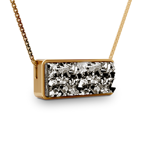 Colar Estrutura - Drusa Metalizada