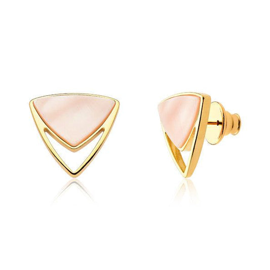 Brinco Equilíbrio com a Madrepérola em Banho de Ouro 18K